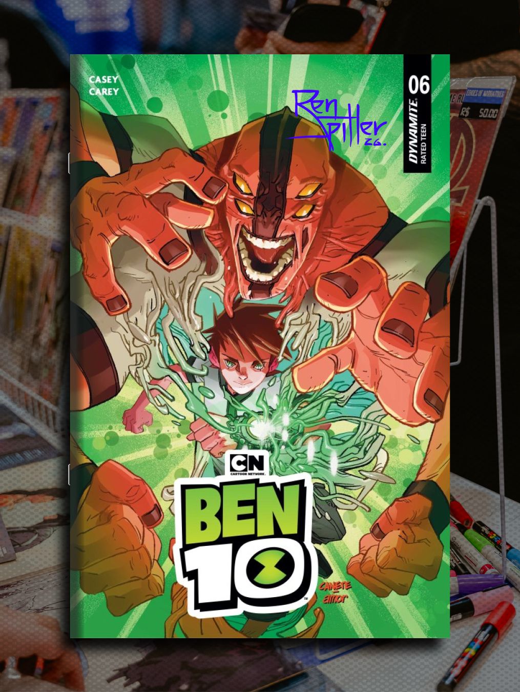 BEN 10 #6 SIGNED BY REN SPILLER