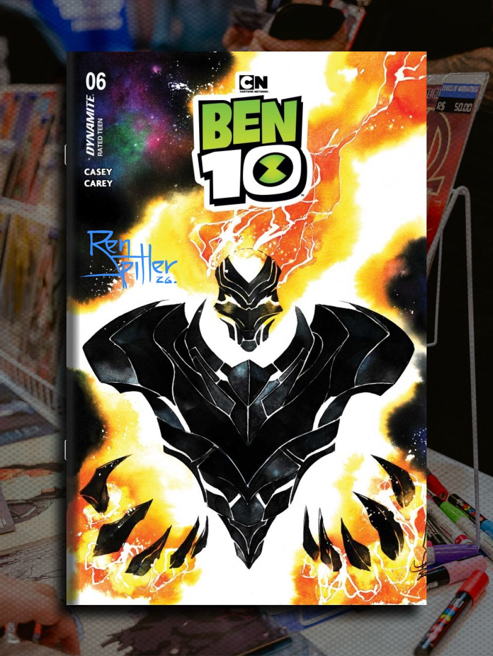 BEN 10 #6 SIGNED BY REN SPILLER