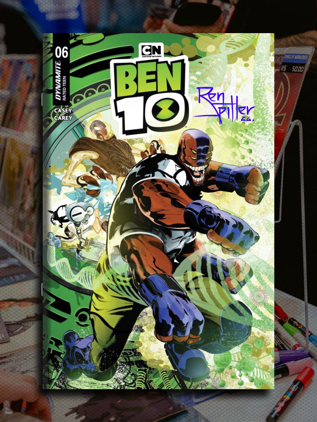 BEN 10 #6 SIGNED BY REN SPILLER