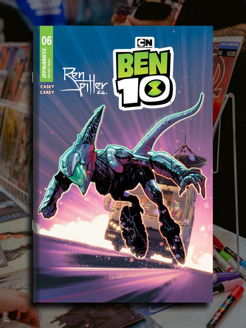 BEN 10 #6 SIGNED BY REN SPILLER