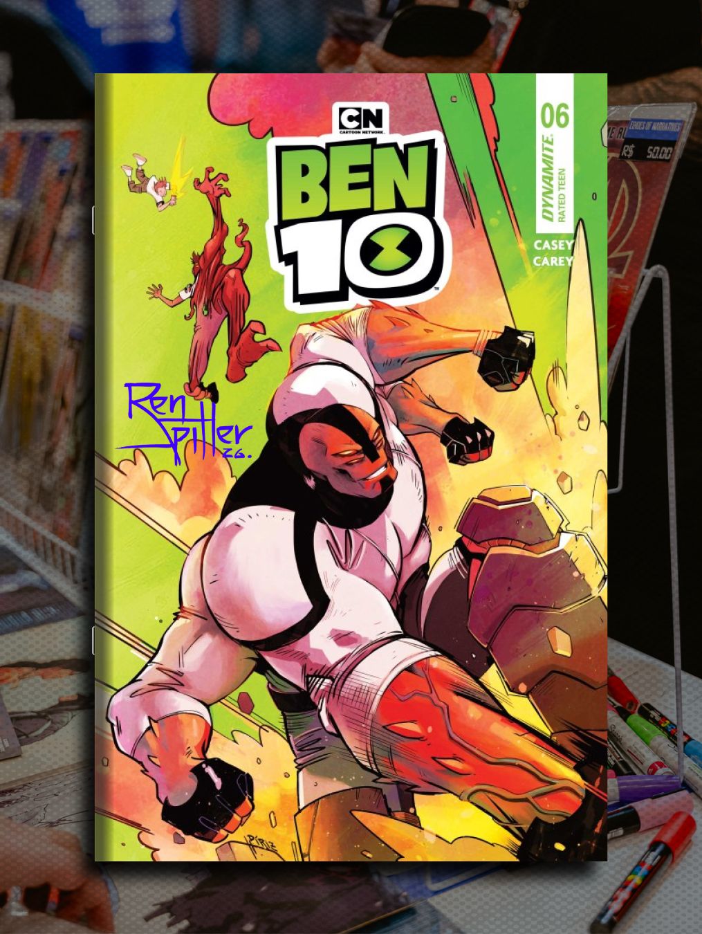 BEN 10 #6 SIGNED BY REN SPILLER