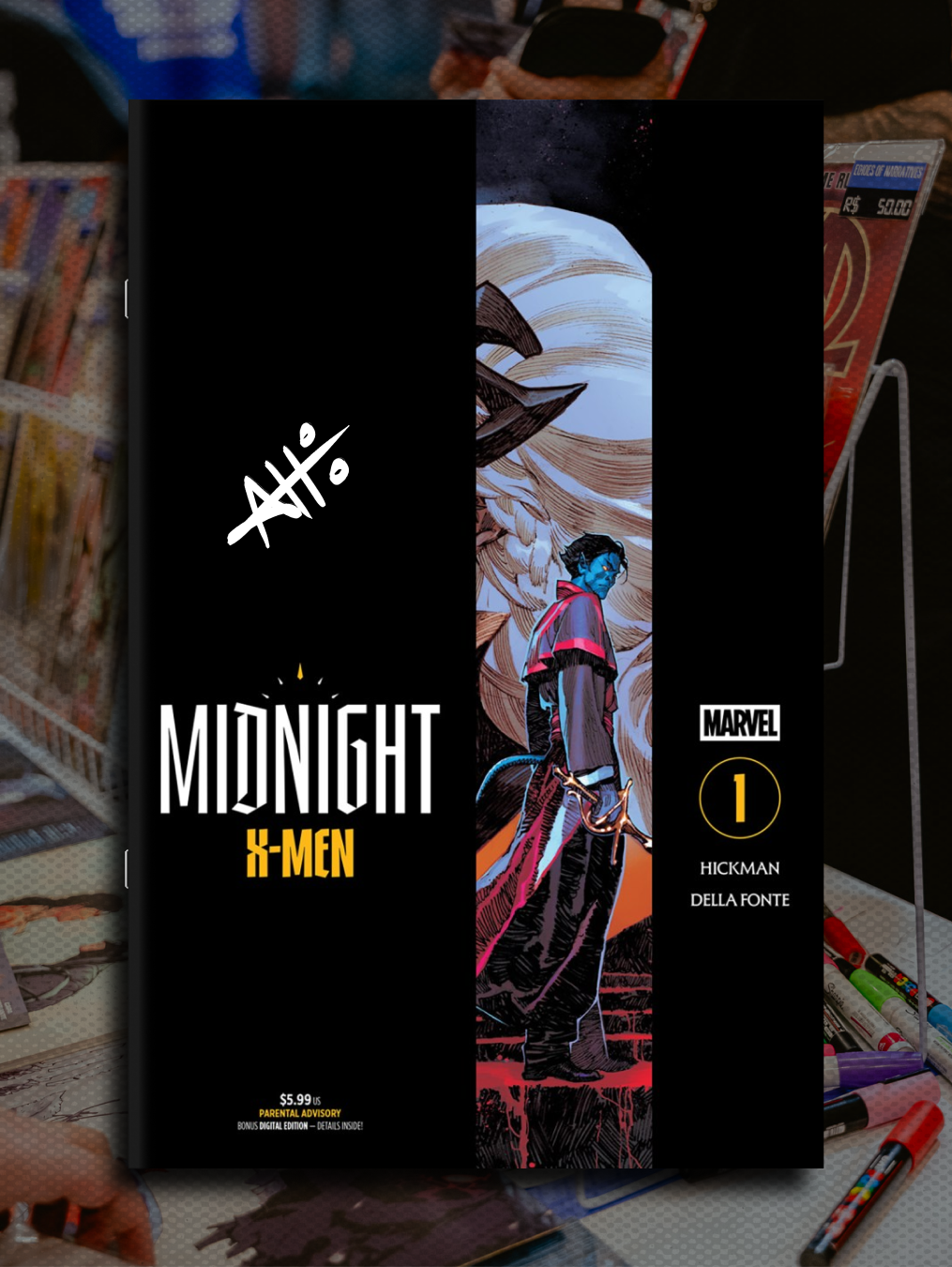 MIDNIGHT X-MEN #1 SIGNED BY ARTHUR HESLI