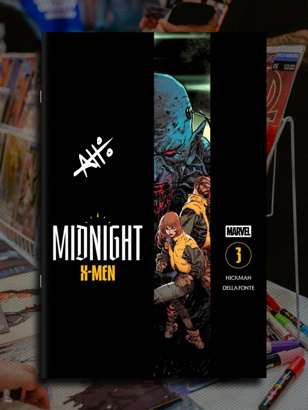 MIDNIGHT X-MEN #3 SIGNED BY ARTHUR HESLI